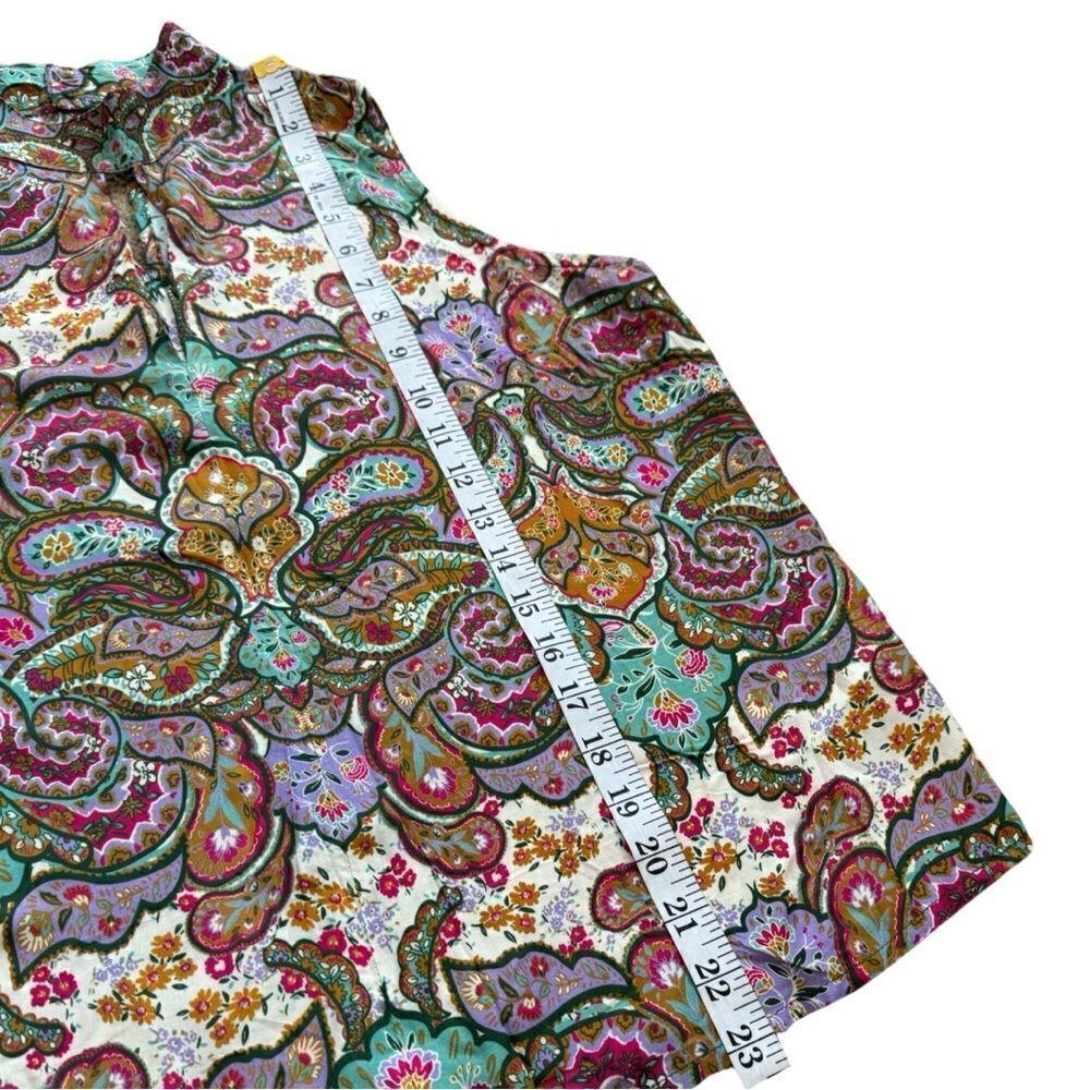 Liverpool Keyhole Paisley Sleeveless Top Size Small - Picture 10 of 12